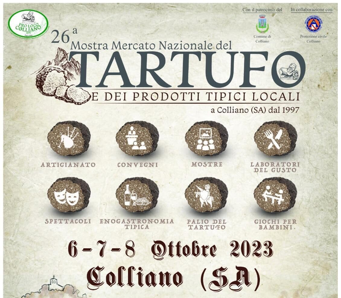 6-7-8 ottobre 2023 – XXVI° edizione della Mostra Mercato Nazionale del Tartufo a Colliano