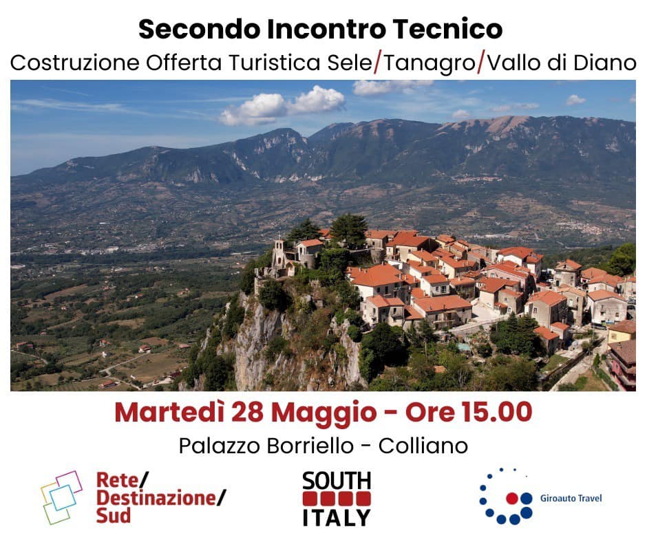 28 maggio 2024 – 2° Incontro Tecnico a Palazzo Borriello – Colliano per la creazione di prodotti turistici nella valle del Sele/Tanagro/Vallo di Diano